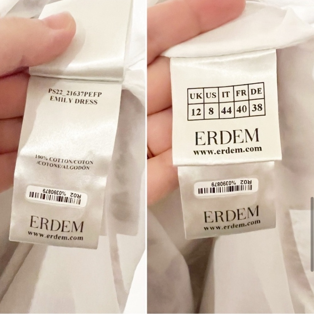 NWOT Erdem Emily floral-print toile burgundy cotton-poplin shirt dress US 8 - Picture 9 of 16